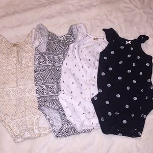 Four tank top onesies